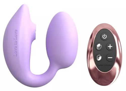 Clitoris- en G-puntstimulator Wonderlover Love to Love Mauve – 1/6