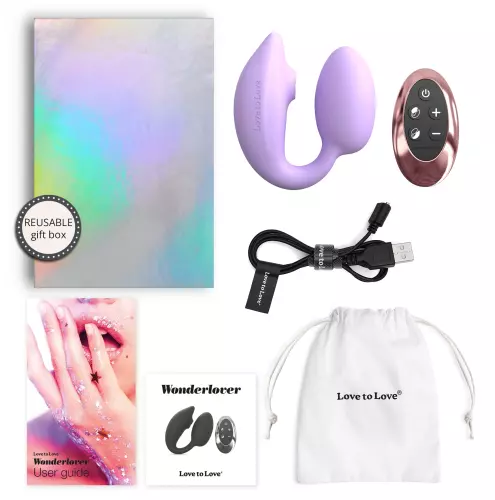 Clitoris- en G-puntstimulator Wonderlover Love to Love Mauve – 2/6