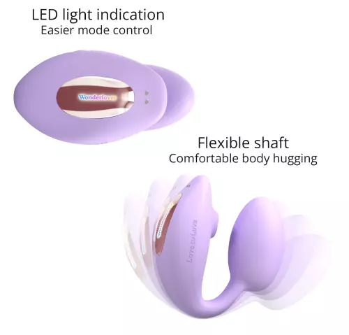 Clitoris- en G-puntstimulator Wonderlover Love to Love Mauve – 4/6
