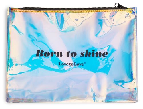 Born to Shine Black Zip Storage Pouch