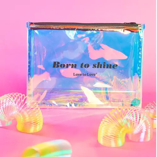 Born to Shine Aufbewahrungstasche mit schwarzem Reißverschluss – 2/2