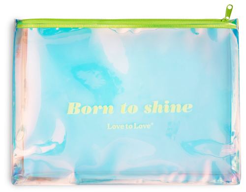 Born to Shine Yellow Zip Storage Pouch