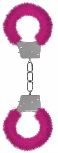 Handschellen Fell Metallisch Rosa – 1/4