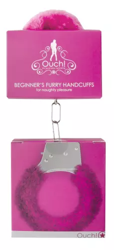 Handschellen Fell Metallisch Rosa – 2/4