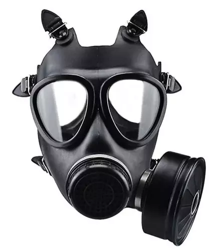 Gasmasker BDSM KOMPLET BREATH Zwart – 1/7