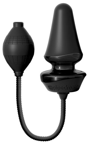 Aufblasbarer Silikonplug 9,5 x 5,5 cm Schwarz