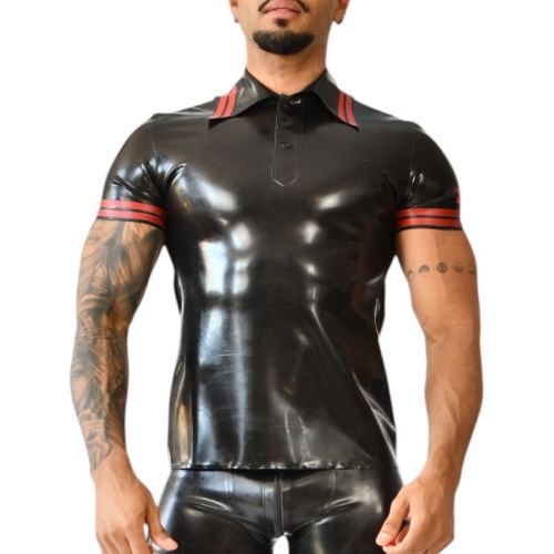 Xrub Latex Polo Black-Red