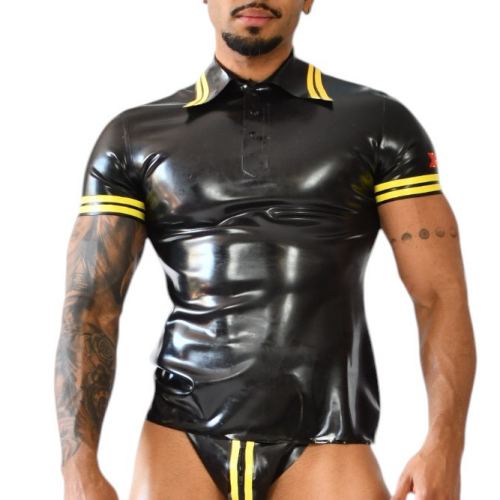 Xrub Latex Polo Black-Yellow