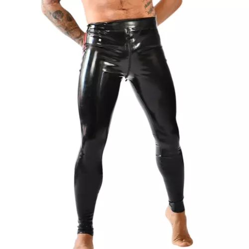 Xrub Latex Trousers with Front/Back Zip Black-Red – 1/3