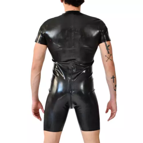Latex-Kombi-Short Xrub mit Reißverschluss Schwarz – 2/4