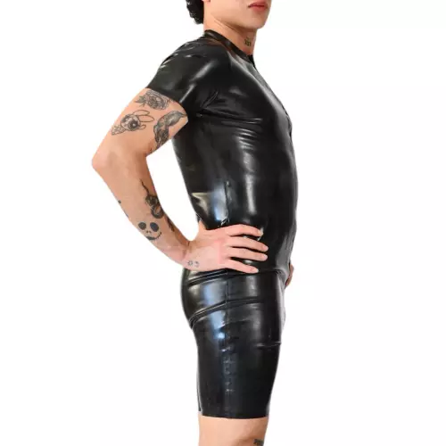 Latex-Kombi-Short Xrub mit Reißverschluss Schwarz – 3/4