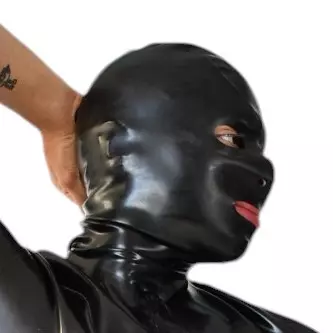 Latex-Kopfhaube Xrub mit Reißverschluss Schwarz – 2/2