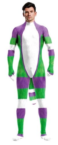 Cosplay Cartoon Combinatie Wit-Groen-Paars