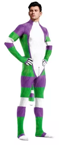 Cartoon cosplay combinatie wit-groen-violet – 3/3