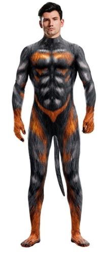 Cosplay Sexy Wolf Wolf Man Combinatie Zwart-Vuur