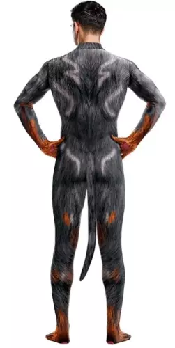 Sexy Wolf Man cosplay combinatie zwart-vuur – 2/3