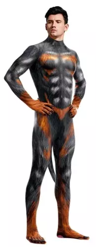 Sexy Wolf Man cosplay combinatie zwart-vuur – 3/3