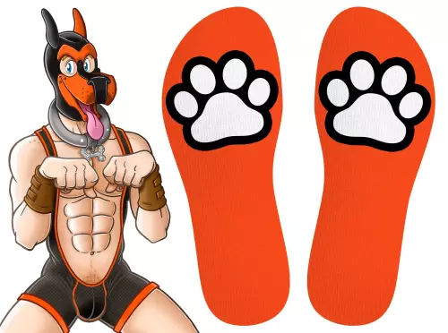 Socken Paw Kinky Puppy Orange – 3/6