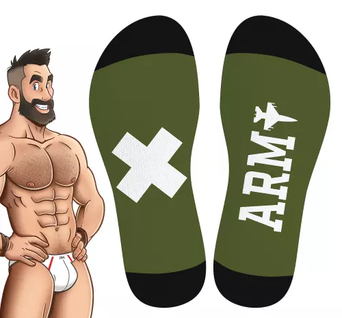 Hoge Sokken Hanky Army SneakXX Groen – 3/4
