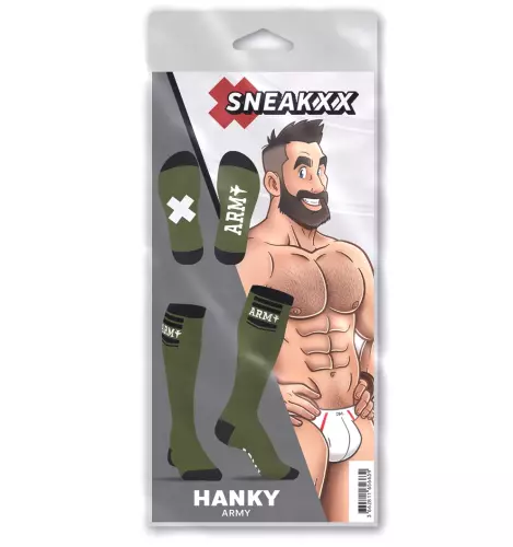 Hoge Sokken Hanky Army SneakXX Groen – 4/4