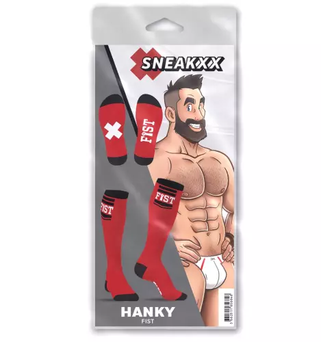 HANKY FIST SneakXX Rode Hoge Sokken – 4/4