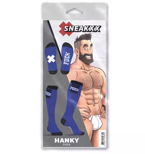 HANKY FUCK High Socks SneakXX Blue – 4/4