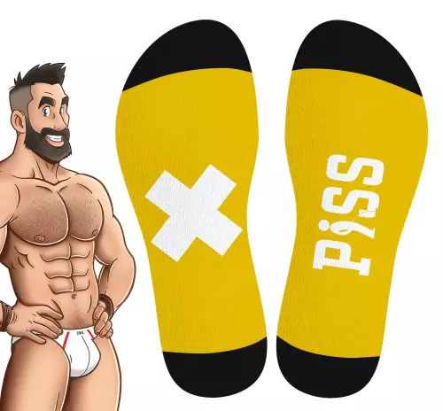 Hohe Socken HANKY PISS SneakXX Gelb – 3/4