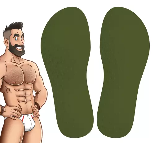 Hohe Socken COLORS SneakXX Khaki-Grün – 3/4