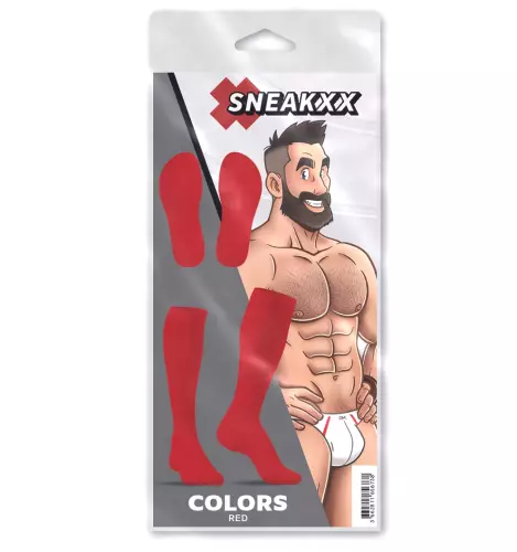 COLORS SneakXX Rode Hoge Sokken – 4/5