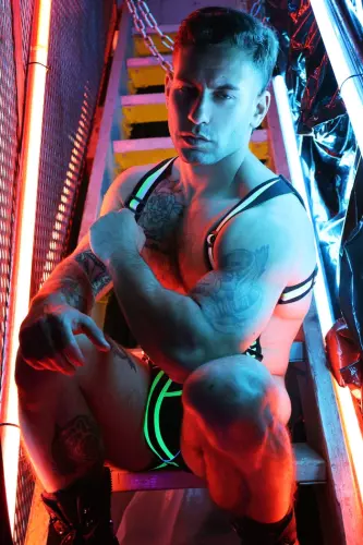 Transistor Singlet Harness Black-Neon Green – 6/20