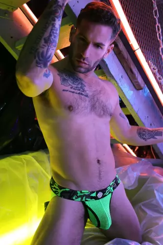 Jockstrap Neo Camo Neon-Grün – 8/14