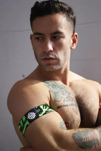 Brassards Neo Camo Zwart-Neon Groen – 7/8