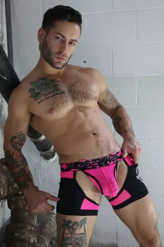 Boxer Bottomless Neo Camo Schwarz-Neon-Rosa – 16/16