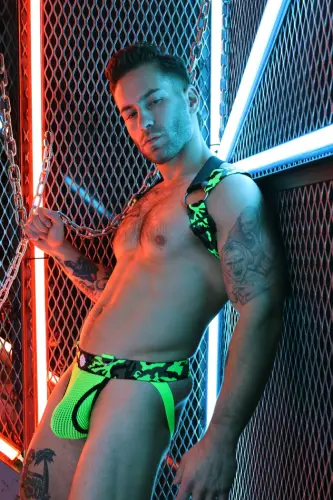 Harnas Neo Camo Zwart-Neon Groen – 14/22