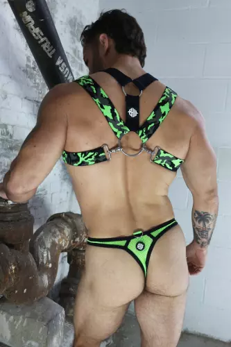 Harnas Neo Camo Zwart-Neon Groen – 18/22