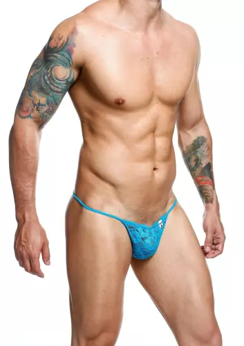 Spitzen-String Lace Mob Türkis – 3/5