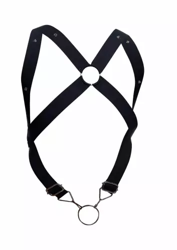 Elastic Harness and Cockring Crossback Dungeon Black – 8/8