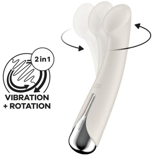 Spinning G-Spot Stimulator 1 - 11 x 3.5cm Crème