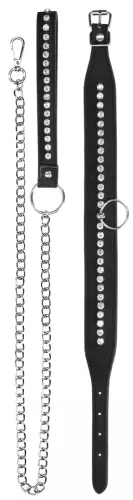 Halsband-lijn met strass Diamond Studded Zwart – 5/7