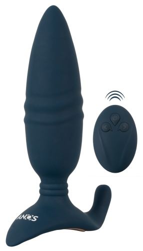 Vibrierstöpsel Butt Thrust 14,5 x 4cm Blau