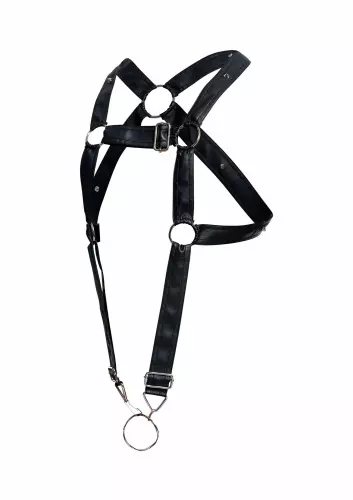 Harnas Cross Cockring Dngeon Zwart – 7/8