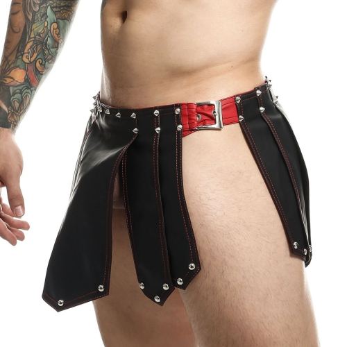 Herrenrock SM Roman Skirt Schwarz-Rot