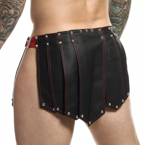 Herenrok Sm Roman Skirt Zwart-Rood – 2/8