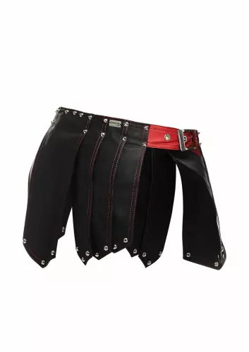 Herenrok Sm Roman Skirt Zwart-Rood – 8/8