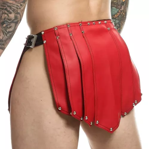 Herenrok Sm Roman Skirt Rood-Zwart – 2/8