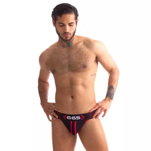 Jockstrap Rally 665 Zwart-Rood – 3/5