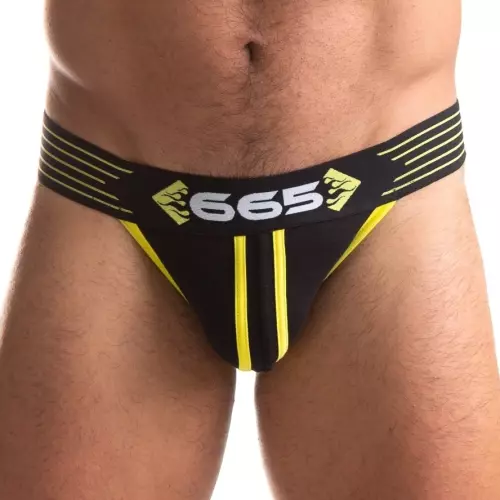 Jockstrap Rally 665 Zwart-Geel – 1/5
