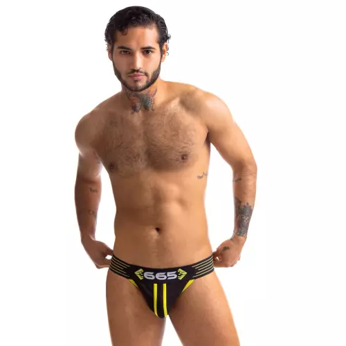 Jockstrap Rally 665 Zwart-Geel – 3/5