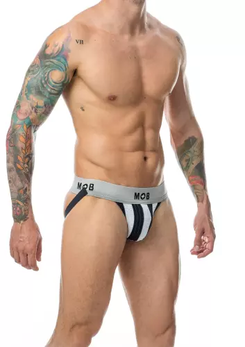 Jockstrap Mob Classic Wit-Zwart – 3/6