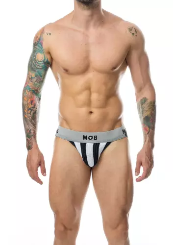 Jockstrap Mob Classic Wit-Zwart – 4/6